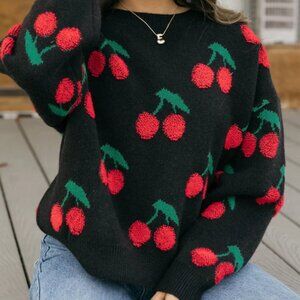 & Merci Cherry Sweater